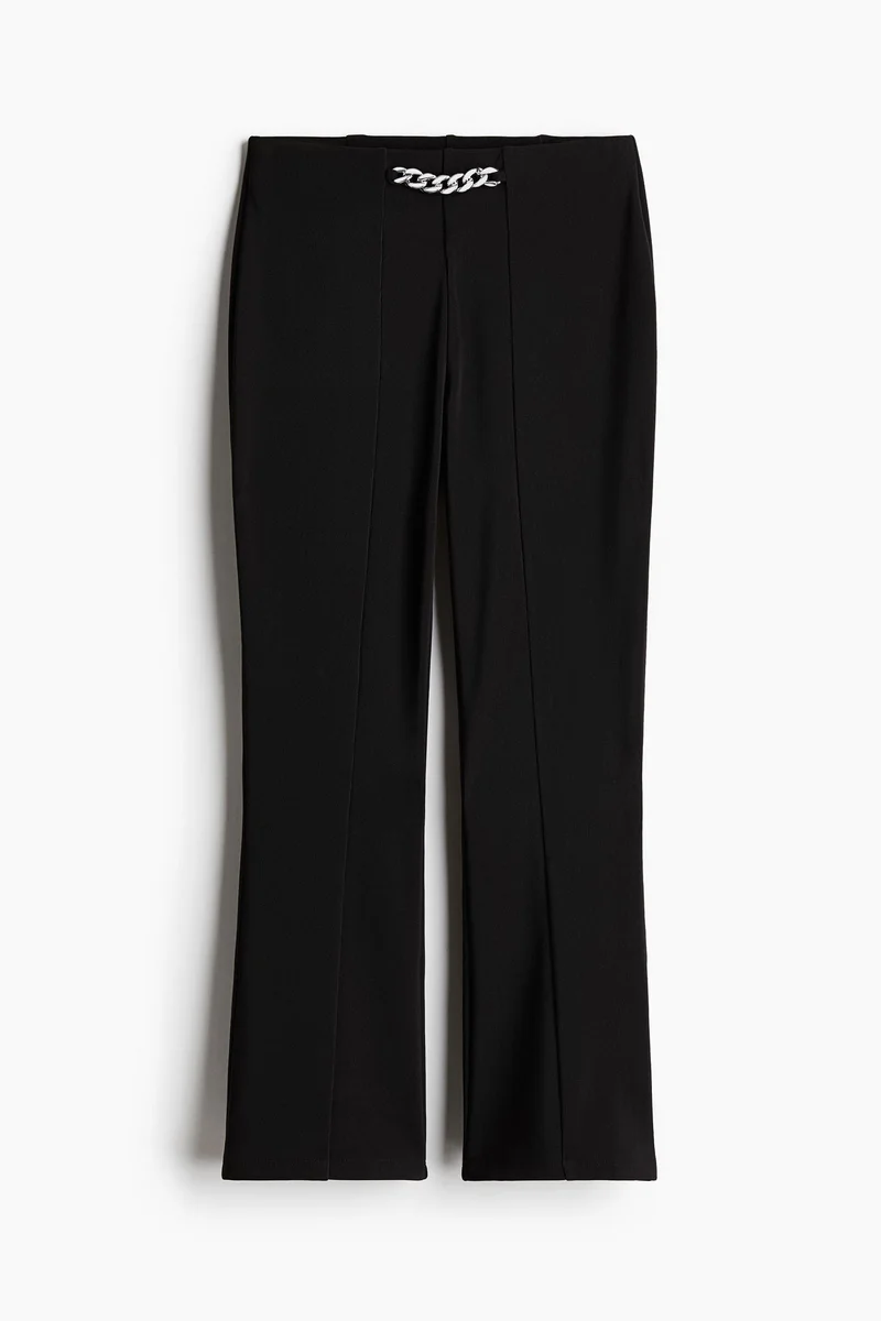 H&M Flared chain-detail trousers
