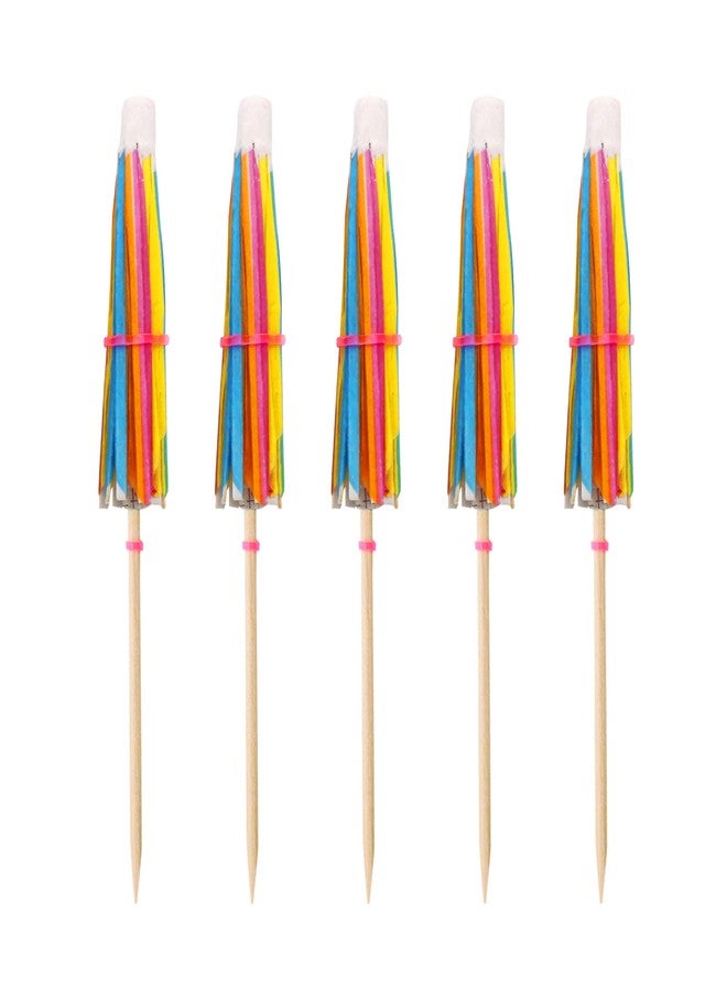BLUETOP BLUE TOP Cocktail Umbrella Parasol Picks 4 Inch Pack 50pcs,Drink Umbrella Toothpicks for Drink&Food, Decorative toothpicks for Children's Day Party,Hotel, Restaurant,Tiki Bar,Hawaiian Party,Labor Day - Image 4