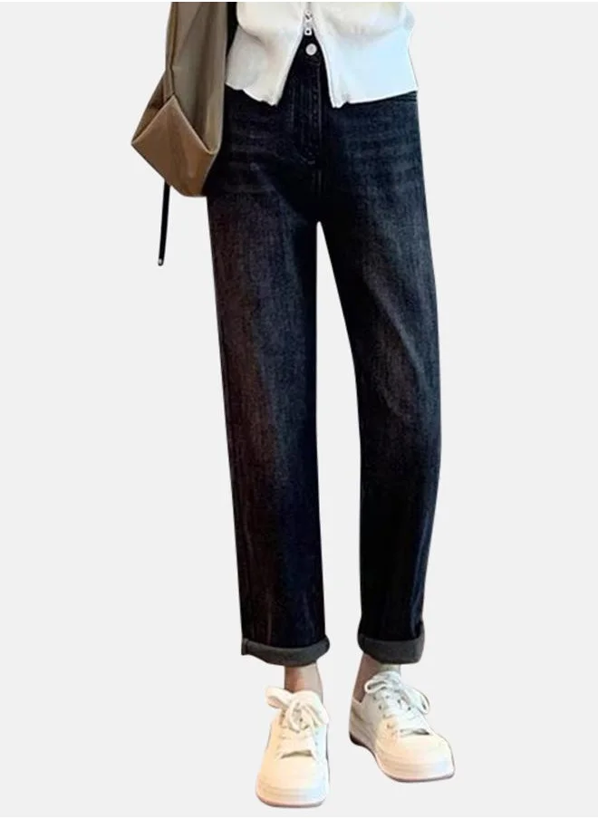 YUNIQEE Grey Mid-Rise Clean Look Light Fade Jeans