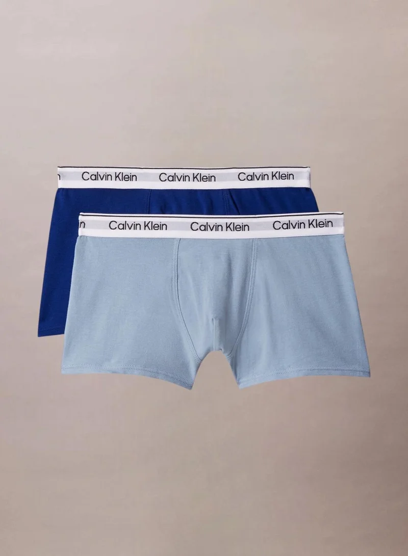 2 Pack Boys Trunks - Icon Cotton Stretch