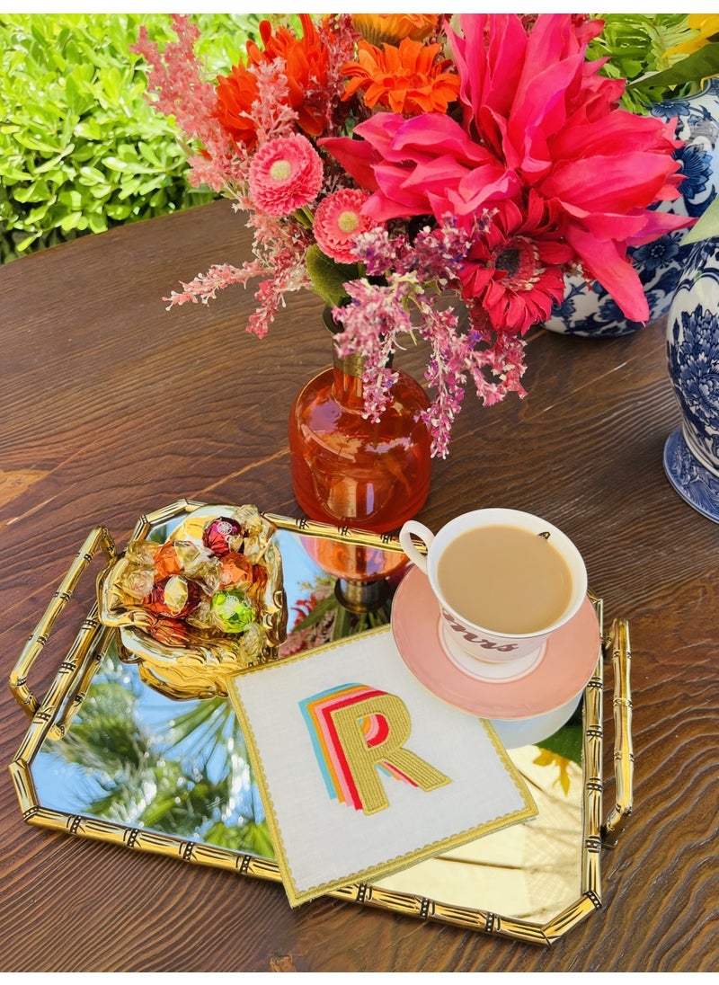 Ge Living Rainbow R Letter Cocktail Napkin (1 Piece)  - Image 3