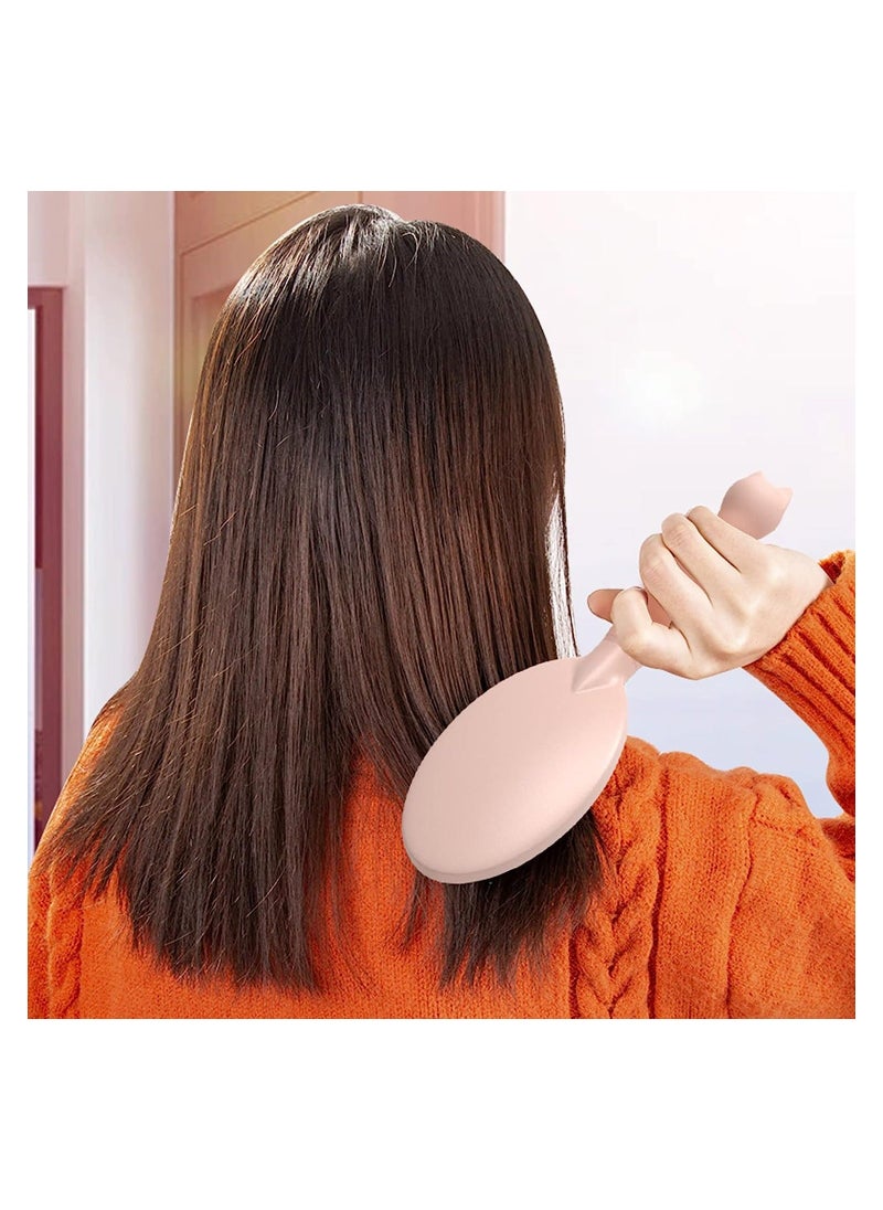 Y&D Anti Static Hair Brush Set, Massage Oval Comb Round Detangling for Women, Reducing Breakage and Frizzy, 3 Pcs, Pink  - Image 3