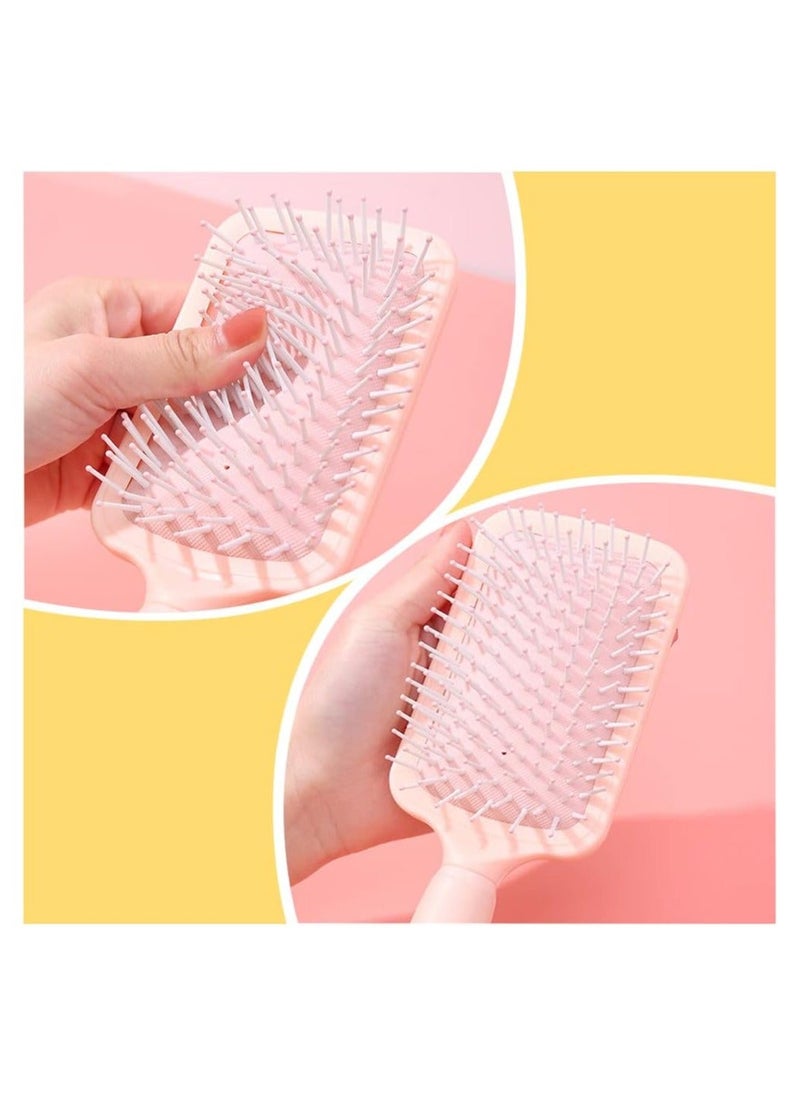 Y&D Anti Static Hair Brush Set, Massage Oval Comb Round Detangling for Women, Reducing Breakage and Frizzy, 3 Pcs, Pink  - Image 2