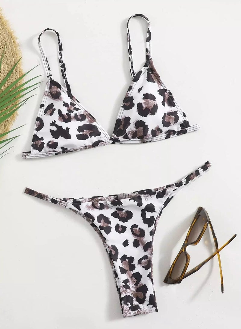 Generic Leopard Triangle Thong Bikini Swimsuit - Image 3