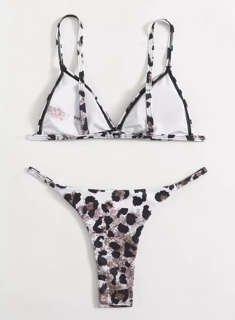 Generic Leopard Triangle Thong Bikini Swimsuit - Image 2