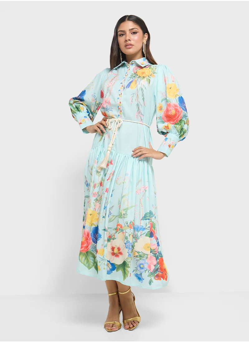 خزانة Floral Print Dress