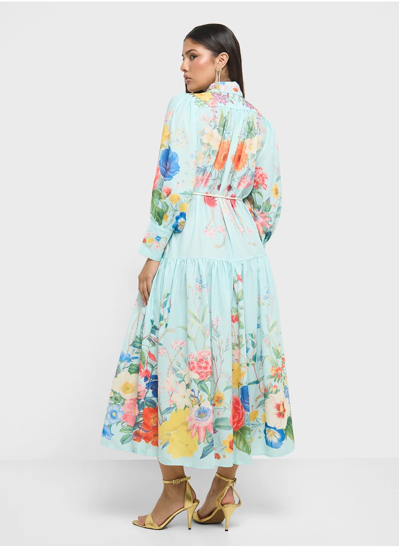 خزانة Floral Print Dress