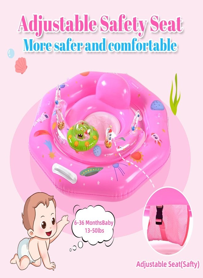 GEEQUFLOAT Baby Pool Float for 6-36 Months | Extra Wide Infant Pool Float with UPF50+ Sunshade & Toy Play Console | Baby Floatie with Adjustable Safety Seat, Detachable Canopy, Secure Handle & Safety Leash - Image 4