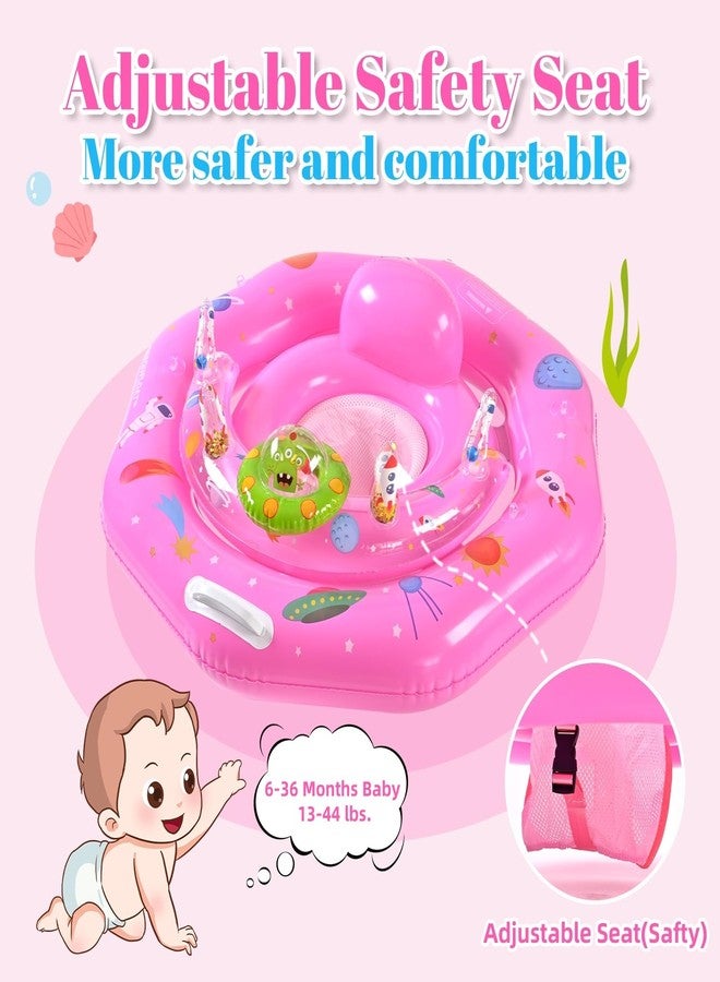 GEEQUFLOAT Baby Pool Float for 6-36 Months | Extra Wide Infant Pool Float with UPF50+ Sunshade & Toy Play Console | Baby Floatie with Adjustable Safety Seat, Detachable Canopy, Secure Handle & Safety Leash - Image 5