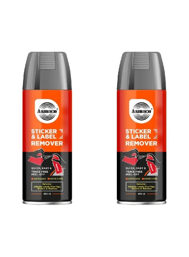 Asmaco Sticker & Label Remover - 450 Ml - Set of 02