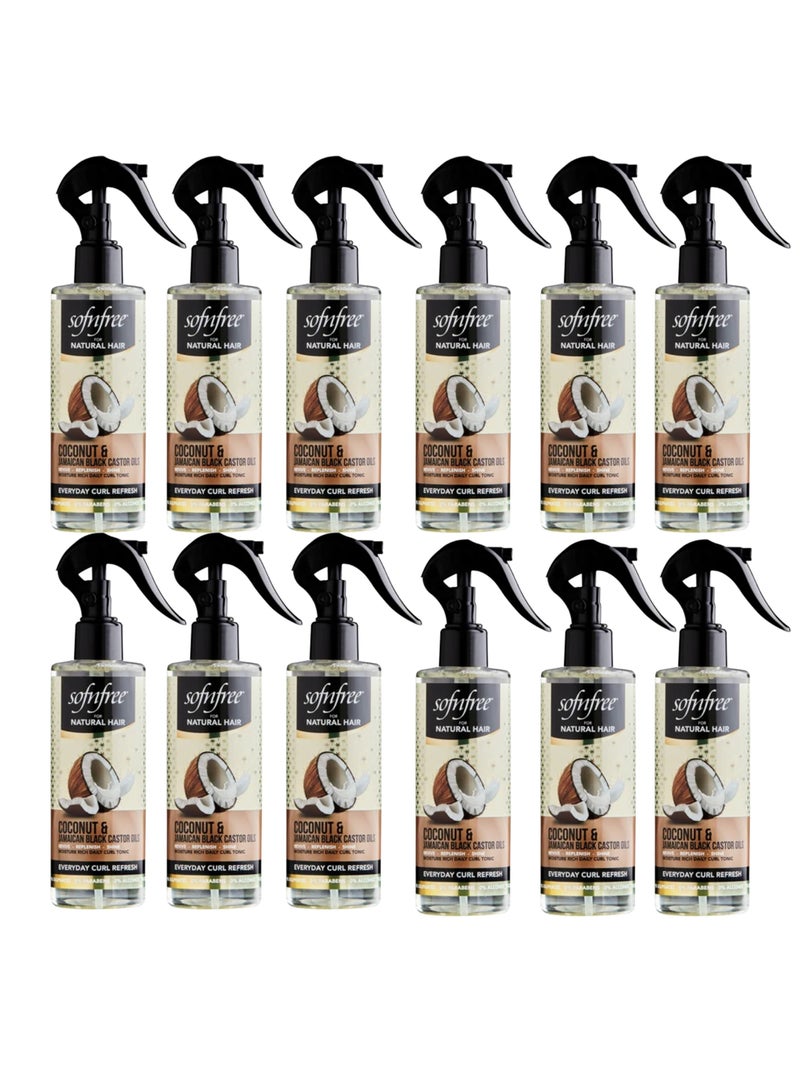 Sofn'free 12 Pieces Every Day Curl Refreshing Spray With Coconut And Jamaican Black Castor Oils - Image 1