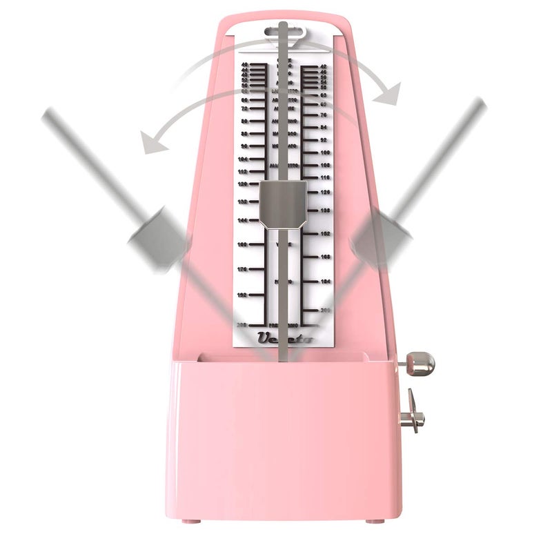 Ueteto Mechanical Metronome Loud Sound Piano Drum Violin Guitar Saxophone Pink - Image 2