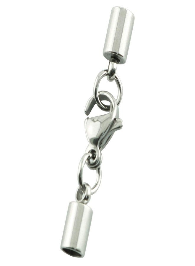 Tegg Leather Cord End Cap 10PCS 3mm Stainless Steel End Caps with Lobster Clasps for Jewelry Making and DIY Craft - Image 2