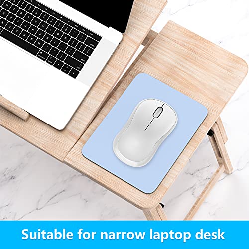 Dapesuom Small Mouse Pad, 6 x 8 Inch Thick Rubber Premium-Textured Non-Slip Portable & Washable Mini Mouse Mat for Women Men Wireless Laptops Keyboard Tray Gaming Work Computer Office Travel, Sky Blue - Image 3