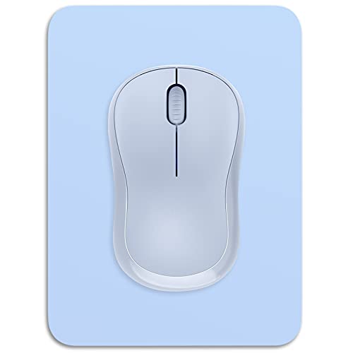Dapesuom Small Mouse Pad, 6 x 8 Inch Thick Rubber Premium-Textured Non-Slip Portable & Washable Mini Mouse Mat for Women Men Wireless Laptops Keyboard Tray Gaming Work Computer Office Travel, Sky Blue - Image 1