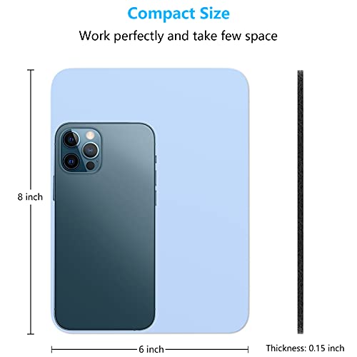 Dapesuom Small Mouse Pad, 6 x 8 Inch Thick Rubber Premium-Textured Non-Slip Portable & Washable Mini Mouse Mat for Women Men Wireless Laptops Keyboard Tray Gaming Work Computer Office Travel, Sky Blue - Image 2