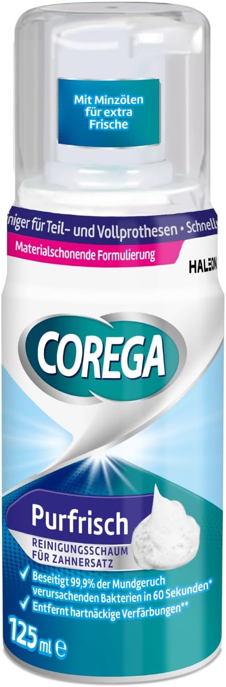 Corega Purfrisch Denture Cleansing Foam 125 ml - Image 1