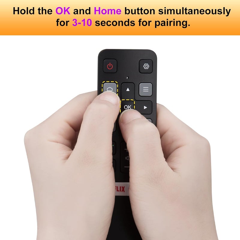 جهاز تحكم صوتي من لتلفزيونات TCL الذكية، نسخة محدثة (RC802V)، بديل لأجهزة التحكم في تلفزيونات TCL الذكية من نوع Android. - Image 3