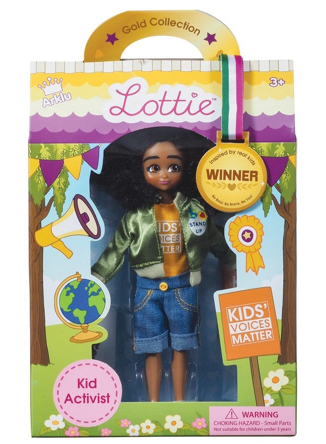 Lottie Kid Activist Doll | Cute Black Dolls For Girls & Boys Outfit | Doll On A Mission! | For 6 Year Old And Up! Cute Black Doll Inspired By Real-Life Kid Activist, Mari Copeny. Wears - Image 2