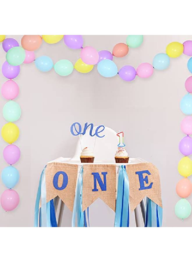Sumind 100 Pieces Pastel Link Balloon Garland Kit 10 Inch Link Balloons Tail Connected Balloon Garland For Birthday Gender Reveal Halloween Christmas Party Festival Decorations (Macaron Rainbow) - Image 2