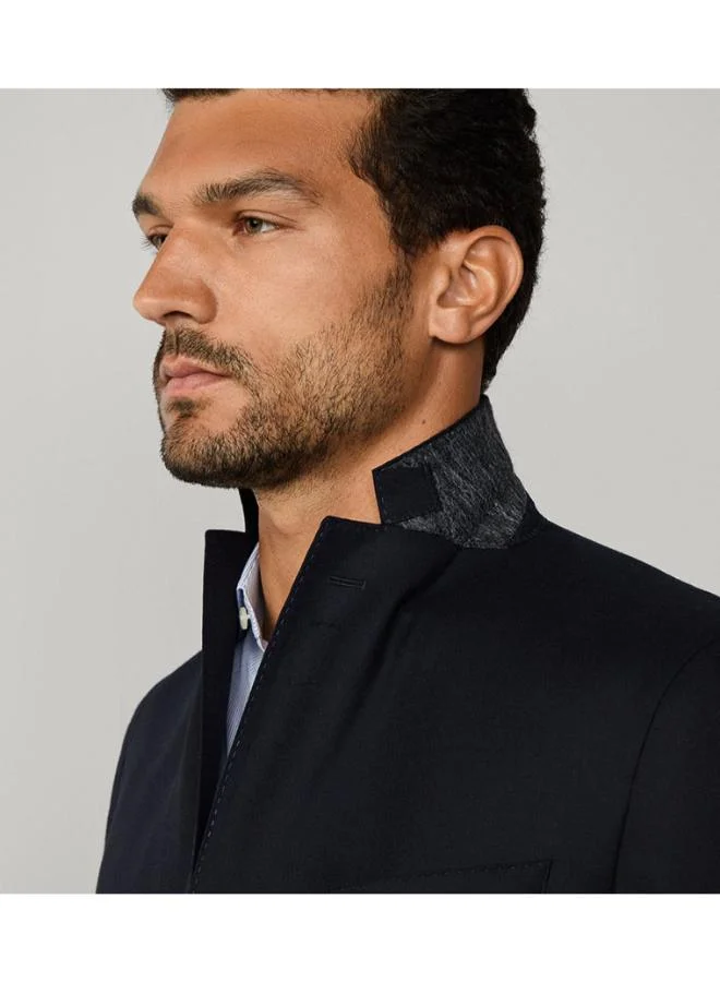 Hackett  Solid Single Breasted Blazer for Men | Best Price UAE