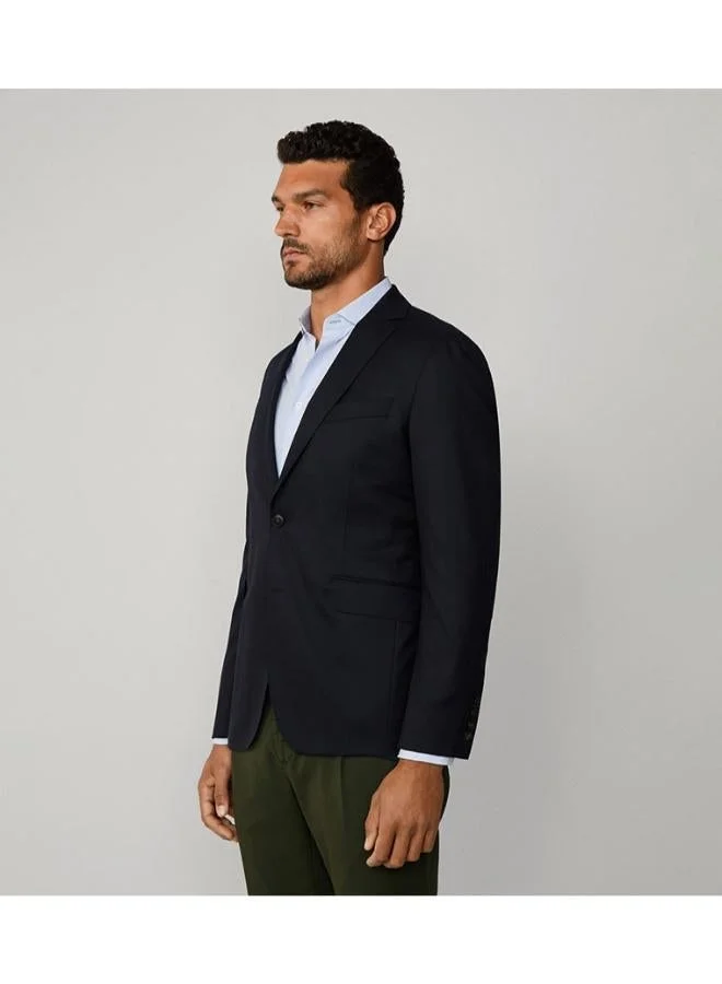 Hackett  Solid Single Breasted Blazer for Men | Best Price UAE