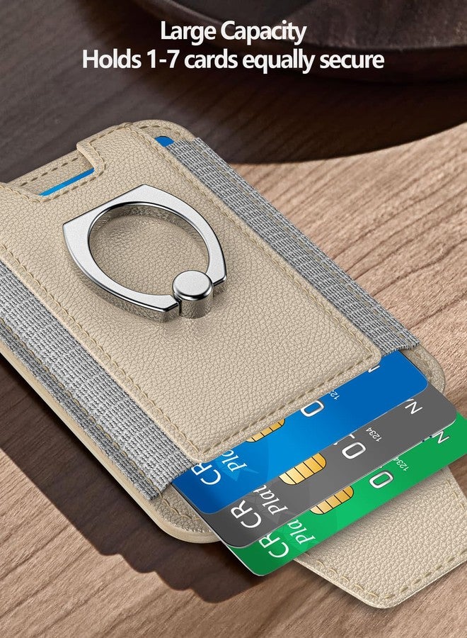 اكسترا لايف محفظة ExtreLife لـ Magsafe مع مقبض، حامل لست بطاقات، محفظة بطاقات مغناطيسية أقوى لأجهزة iPhone 16/15/14/13/12، محفظة هاتف مغناطيسية جلدية مع غطاء للخصوصية، لون ذهبي تيتانيوم صحراوي - Image 2