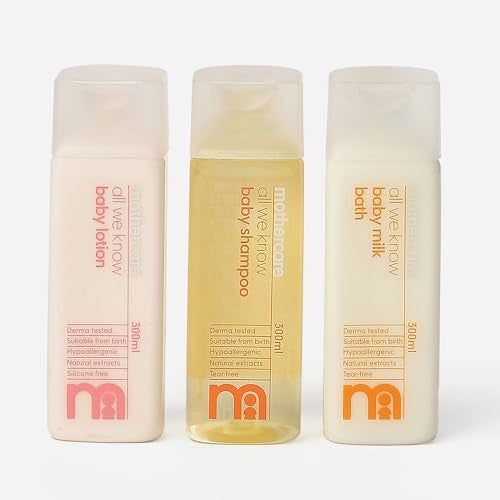 Mothercare Gift Set for Babies | Baby Gift Box (Pack of 3) | Bath Milk, Lotion, Shampoo 300ml Each & Hair Comb | - Image 3