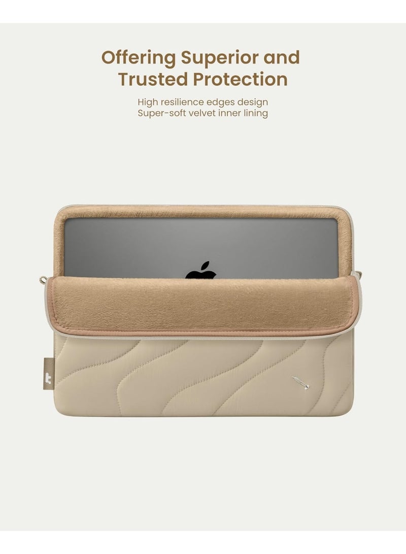 Tomtoc Terra-A27 360 Protective Puffy Laptop Sleeve for 14-inch MacBook Pro M4/M3/M2/M1 Pro/Max A3112 A3401 A3185 A2992 A2918 A2779 2024, 13.5/13.8-inch Surface Laptop 7(Copilot+ PC)/6/5/4/3 Eco-Friendly Laptop Sleeve - Image 3