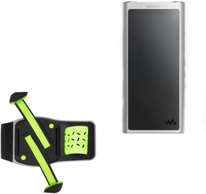Holster Compatible with Sony NW-ZX300 Walkman - FlexSport Armband, Adjustable Armband for Workout and Running - Stark Green