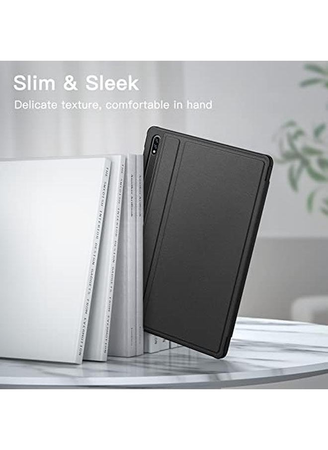 Jetech - Case For Samsung Galaxy Tab S8 Plus 2022 S7 Fe 2021 S7 Plus 2020 12.4 Inch With S Pen Holder Slim Folio Stand Protective Tablet Cover Multi Angle Viewing Black - Image 1