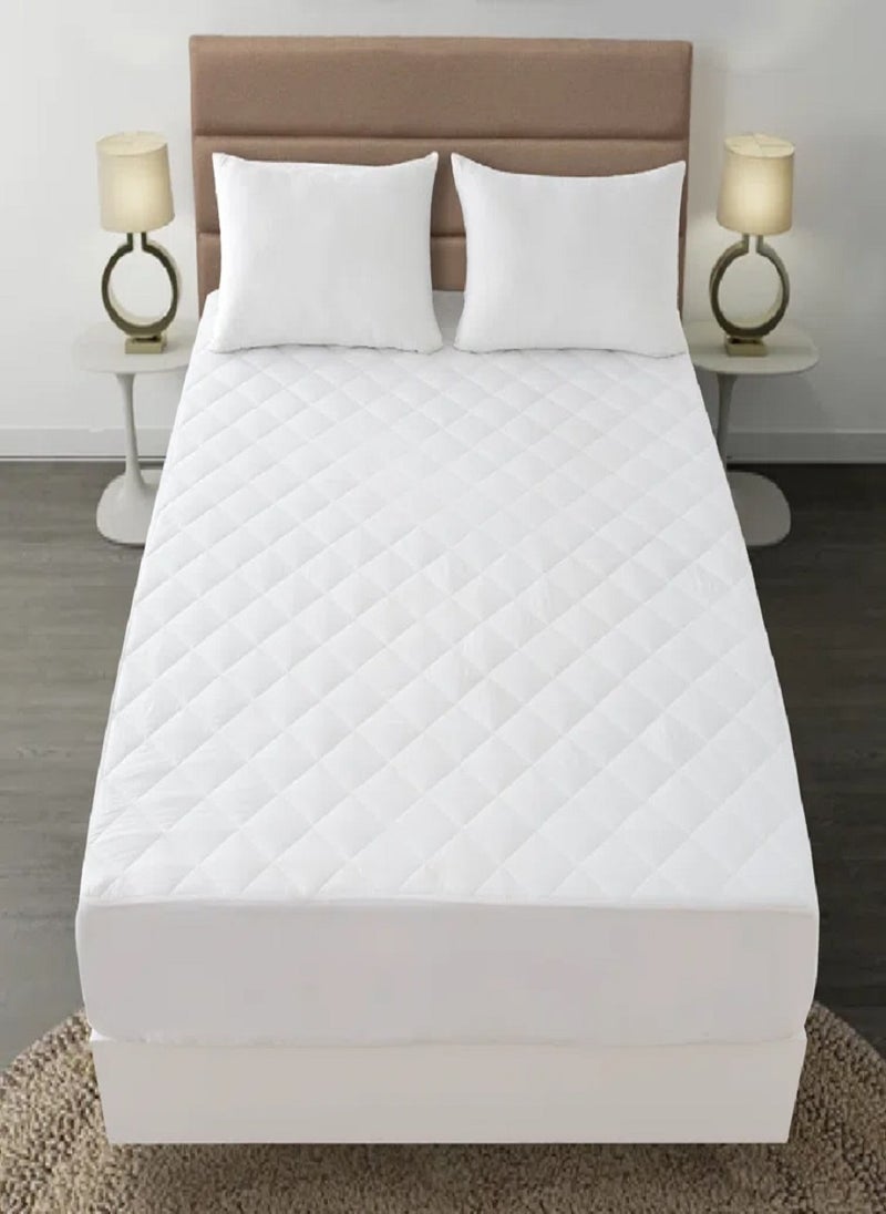 Blueberry Extra Deep Quilted Mattress Protector Bed Topper Cover 200X200+30cm  - Image 1
