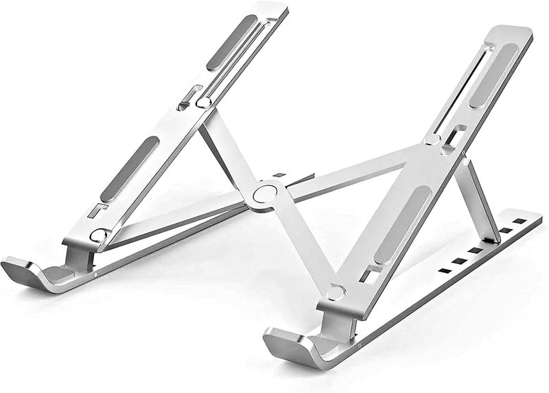 Aluminium Laptop Stand - Adjustable Portable Holder for 10-15.6" Laptops - Image 2