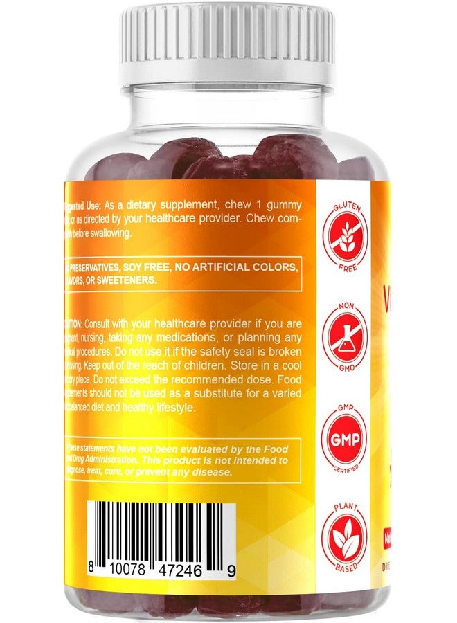 Vitamatic Sugar Free Vitamin D3 5000 IU - 120 Gummies - Great Taste - Healthy Bones, Mood & Immune System Function - Non-GMO - 120 Servings (5000 IU) - Image 5