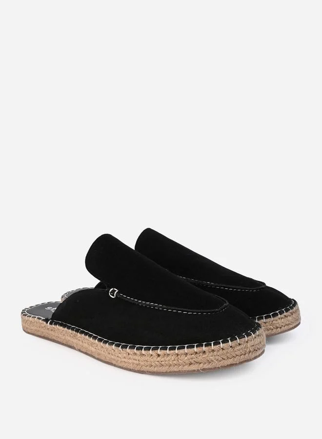 Styli Faux Suede Espadrilles with Contrast Binding