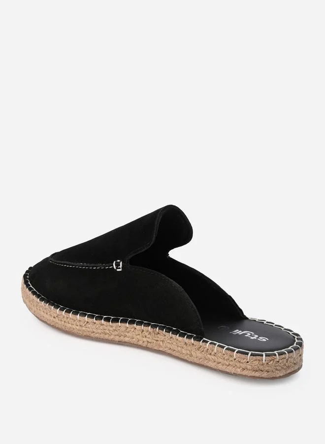 Styli Faux Suede Espadrilles with Contrast Binding