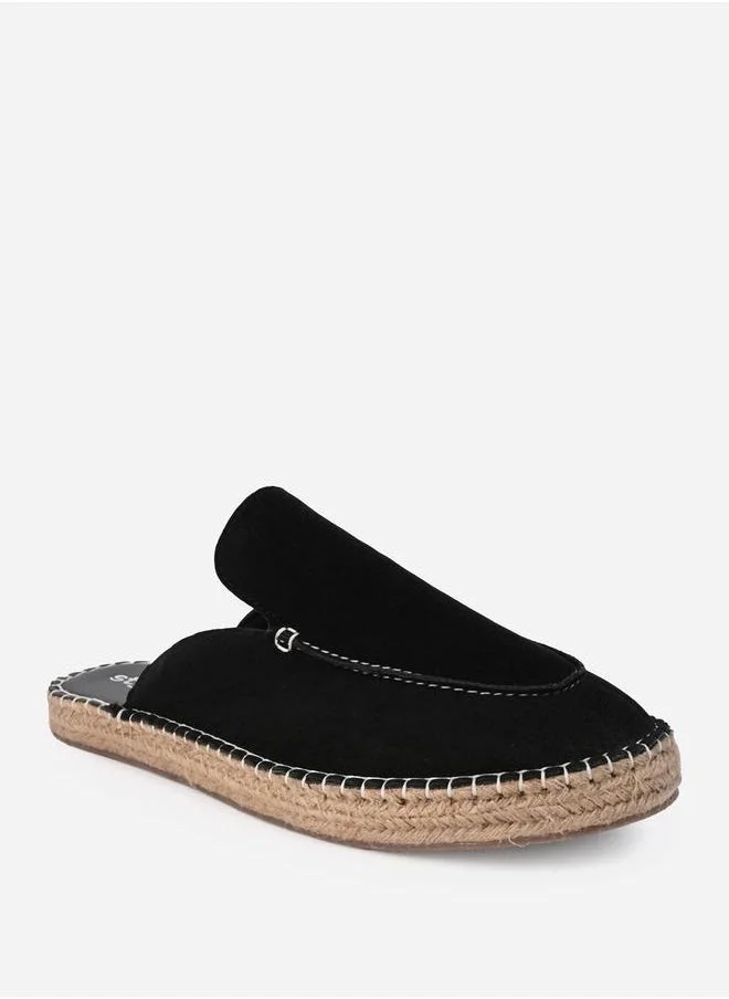 Styli Faux Suede Espadrilles with Contrast Binding