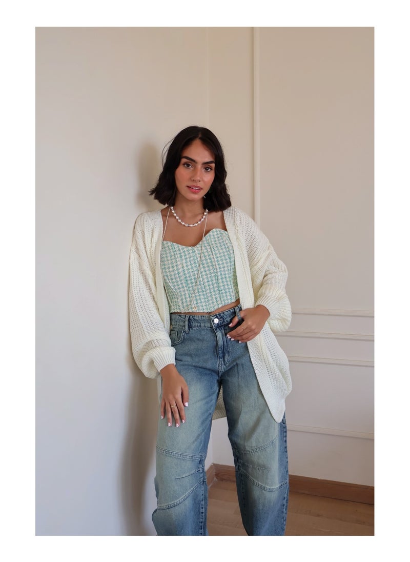 Pavo - Beige OverSized Cardigan - Image 1