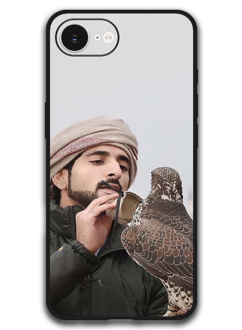 Theodor Case Compatible with Apple iPhone 17e / 16e 6.1 Inch Protection Shockproof Bumper Cover - Sheikh Hamdan Loving His Eagle - Image 1
