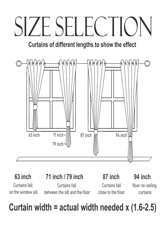 ISAENNE Vintage Beige Semi Blackout Curtains with Grommets,Floral and Bird Pattern Linen Home Decor Curtain for Kitchen Living Room Bedroom Window,2 Panels 53 Inches Wide by 79 Inches Long -Murad - Image 5