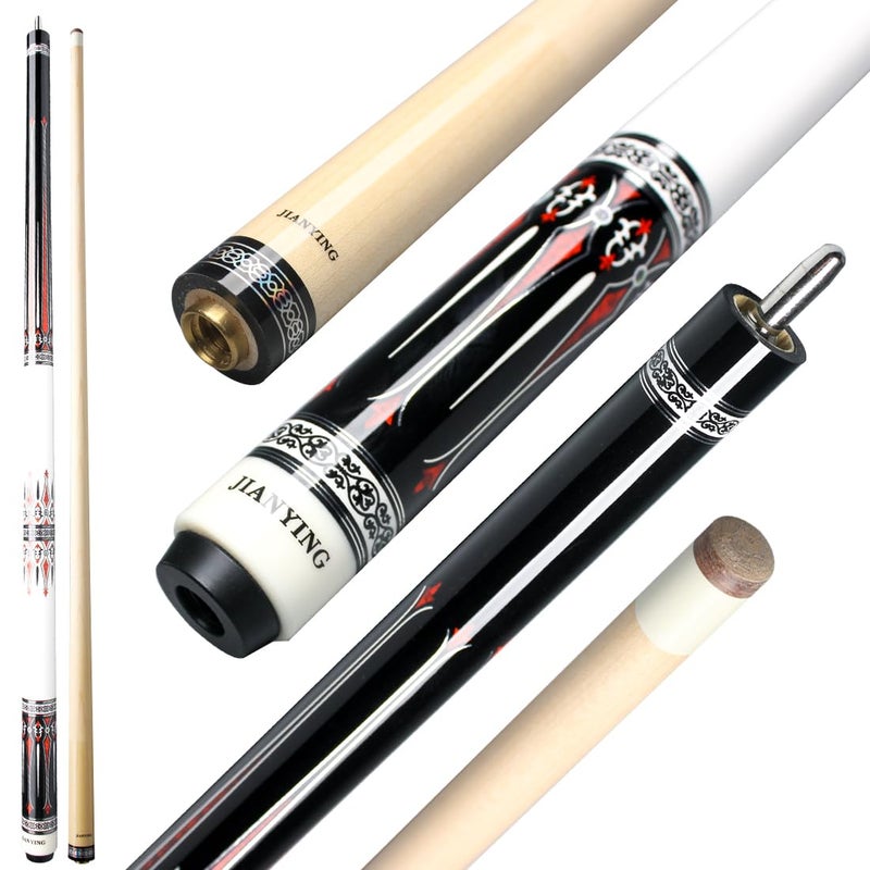 YEUEK Jianying 58 19oz Maple Pool Cue Stick Set with Low Deflection Maple Shaft125mm Tip - Image 2