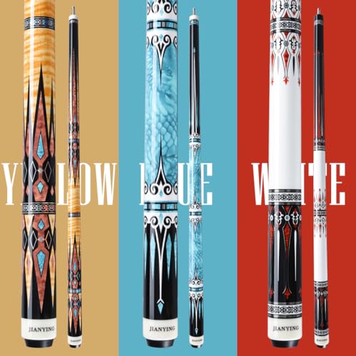 YEUEK Jianying 58 19oz Maple Pool Cue Stick Set with Low Deflection Maple Shaft125mm Tip - Image 3
