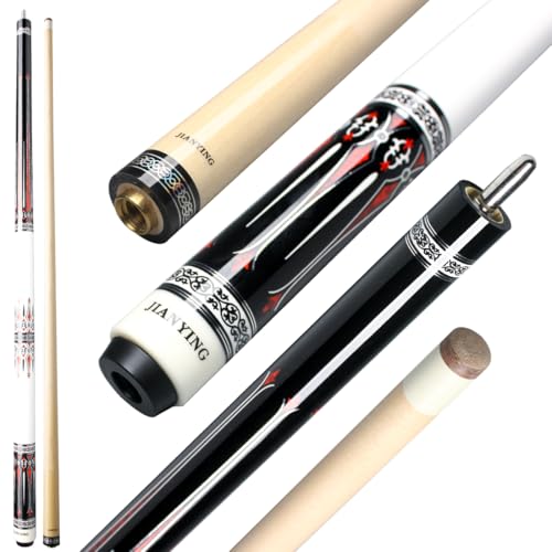 YEUEK Jianying 58 19oz Maple Pool Cue Stick Set with Low Deflection Maple Shaft125mm Tip - Image 1