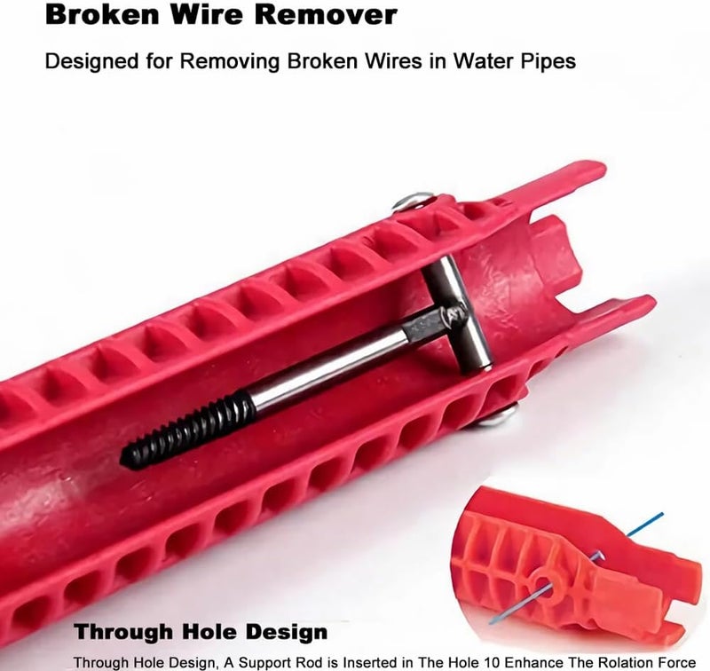 HDWY 8 in 1Multifunctional Kitchen Faucet Sink Basin Wrench, Kitchen Drain Tub Removal nut Plumbing Plumber for Tight Spaces Installation and Repairs Tools - Image 5
