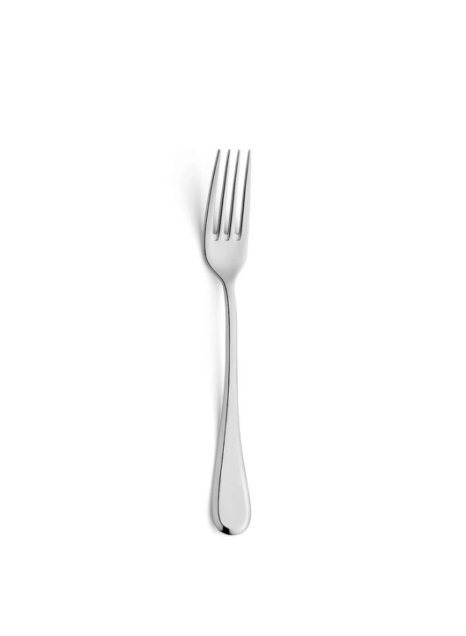 Amefa Drift Dessert Fork Set of 12 Pieces 18/10 Stainless Steel High Mirror Finish Elegant Teardrop Handle Design with Chamfered Edges Premium Dessert Forks for Cakes Pastries Fruits Fine Dining Tableware Dishwasher Safe Luxury Cutlery Set for Home Restaurants Hotels Catering Silver Color Modern Timeless Design Smooth Balanced Grip Durable Rust Resistant Polished Finish European Quality Cutlery Ideal for Daily Use and Special Occasions Dessert Table Serving Amefa Premiere Collection - Image 1