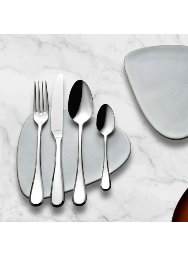 Amefa Drift Dessert Fork Set of 12 Pieces 18/10 Stainless Steel High Mirror Finish Elegant Teardrop Handle Design with Chamfered Edges Premium Dessert Forks for Cakes Pastries Fruits Fine Dining Tableware Dishwasher Safe Luxury Cutlery Set for Home Restaurants Hotels Catering Silver Color Modern Timeless Design Smooth Balanced Grip Durable Rust Resistant Polished Finish European Quality Cutlery Ideal for Daily Use and Special Occasions Dessert Table Serving Amefa Premiere Collection - Image 5