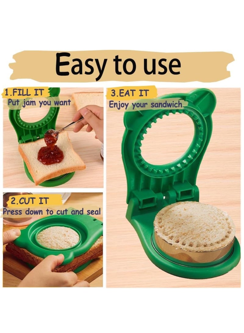 قطاعة حافة الخبز وصانعة الساندوتشات ذات شكل دائري ومتعددة الألوان ومتنوعة بشكل عشوائي - Image 2