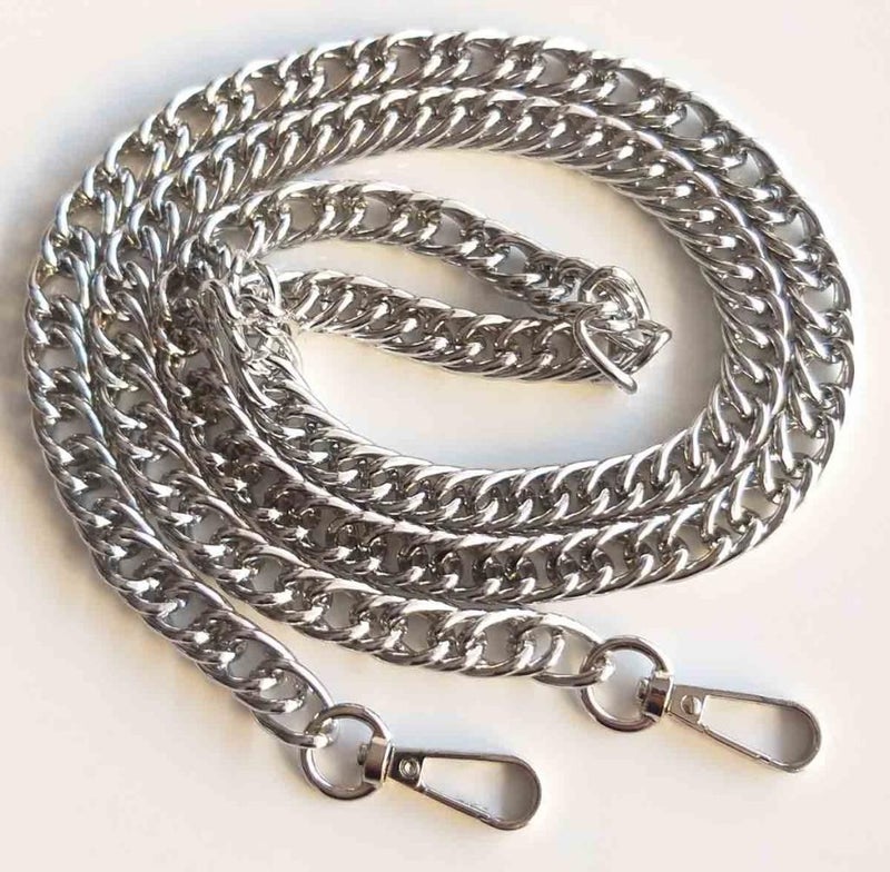 Angel Çanta Aksesuar Angel Bag Accessory Double Ring Silver Chain Hook 1.20 cm