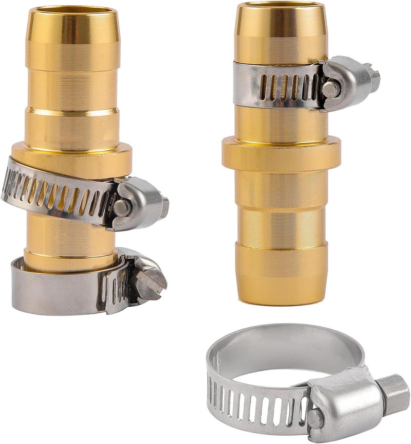 Sanpaint 2 Pack Garden Hose Connector Repair Mender Kit with Stainless Clamp,Fits 3/4"-5/8" Water Hose Repair Fitting - Image 4