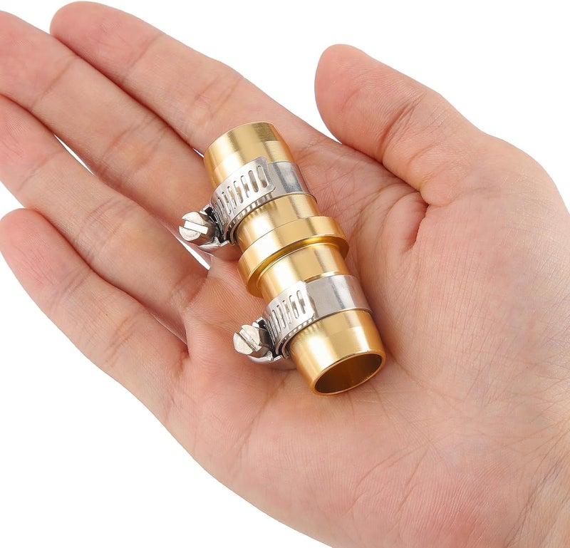 Sanpaint 2 Pack Garden Hose Connector Repair Mender Kit with Stainless Clamp,Fits 3/4"-5/8" Water Hose Repair Fitting - Image 5